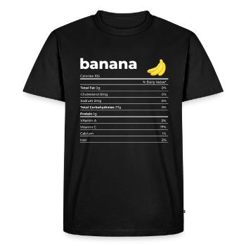 Nutrion Banana infos - T-shirt Premium bio Homme - noir - Devant - Nico (187cm)