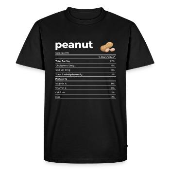 Nutrion Facts Peanut - Men's Premium Organic T-Shirt - black - Front - Nico (187cm)