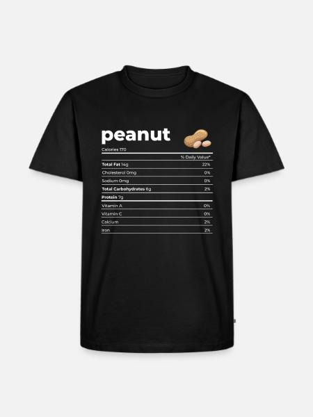 Nutrion Facts Peanut - Men's Premium Organic T-Shirt - black