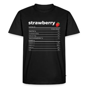 Nutrion Facts Strawberry - Men's Premium Organic T-Shirt - black - Front - Nico (187cm)