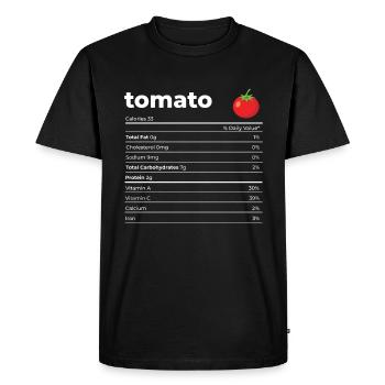 Informations nutritionnelles Tomate - T-shirt Premium bio Homme - noir - Devant - Nico (187cm)