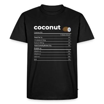 Nutrion Facts Coconut - Men's Premium Organic T-Shirt - black - Front - Nico (187cm)