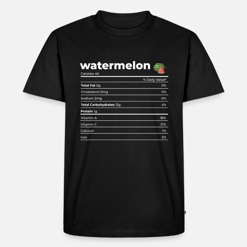 Informations nutritionnelles Pastèque - T-shirt Premium bio Homme - noir