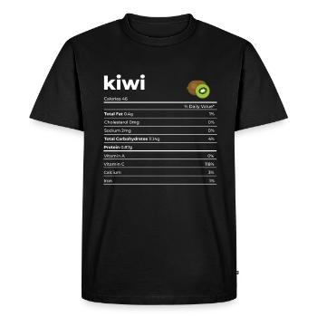 Nutrion Facts Kiwi - Men's Premium Organic T-Shirt - black - Front - Nico (187cm)