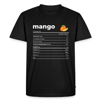 Nutrion Facts Mango - Men's Premium Organic T-Shirt - black - Front - Nico (187cm)