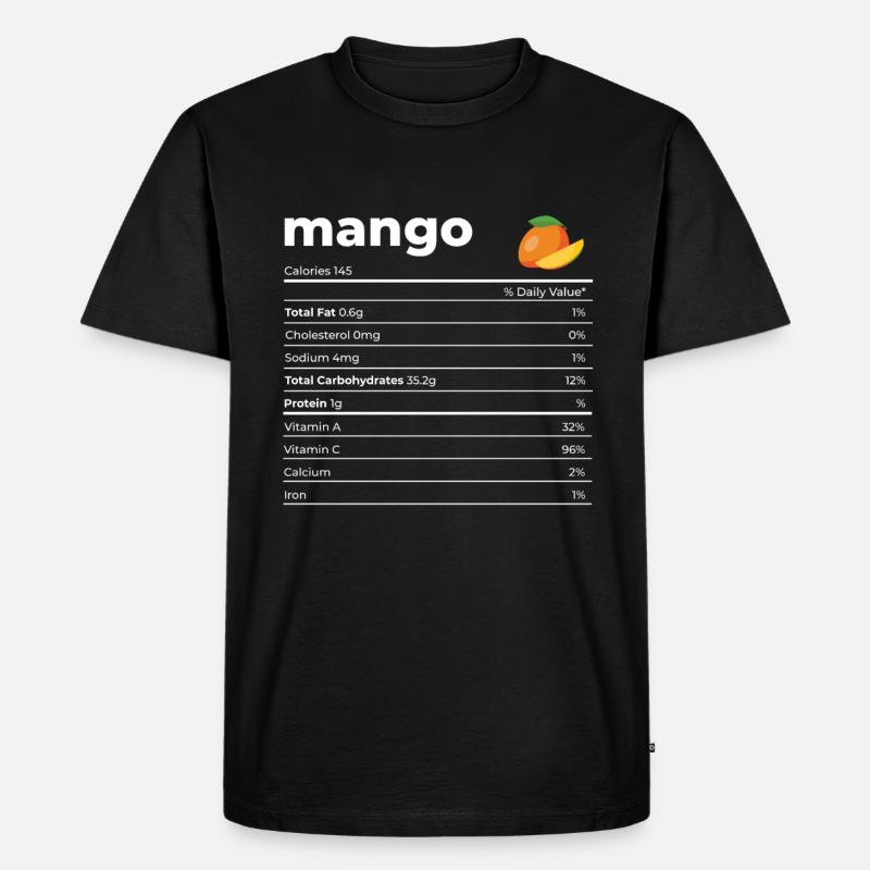 Nutrion Fakten Mango - Männer Premium Bio T-Shirt - Schwarz