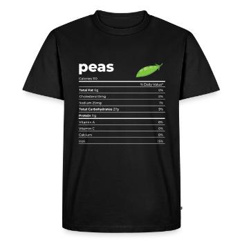 Nutrion Facts Peas - Men's Premium Organic T-Shirt - black - Front - Nico (187cm)