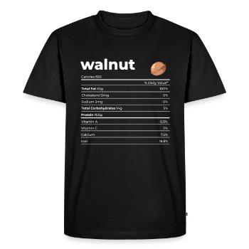 Nutrion Facts Walnut - Men's Premium Organic T-Shirt - black - Front - Nico (187cm)