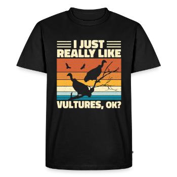 My soul animal is a vulture - Men's Premium Organic T-Shirt - black - Front - Nico (187cm)