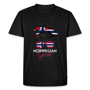 Norvégienne - T-shirt Premium bio Homme - noir - Devant - Nico (187cm)