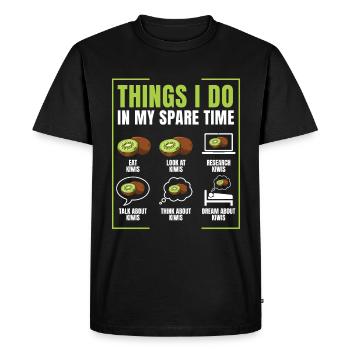 Kiwi - T-shirt Premium bio Homme - noir - Devant - Nico (187cm)