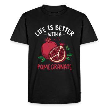 Steak - Men's Premium Organic T-Shirt - black - Front - Nico (187cm)