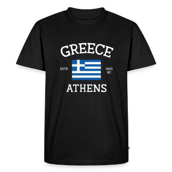 Greece - Men's Premium Organic T-Shirt - black - Front - Nico (187cm)