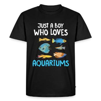 Aquarium - T-shirt Premium bio Homme - noir - Devant - Nico (187cm)