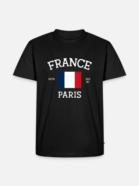 Frankreich - Männer Premium Bio T-Shirt - Schwarz