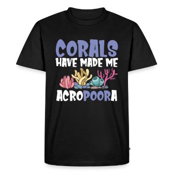Coral Aquarium - Men's Premium Organic T-Shirt - black - Front - Nico (187cm)