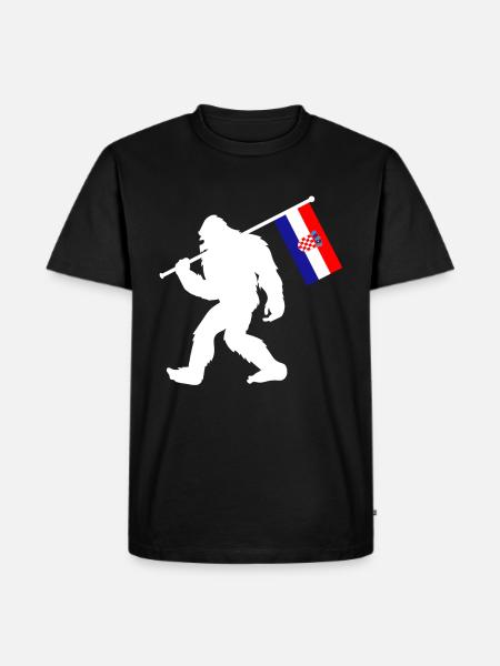 Croatia Bigfoot - Men's Premium Organic T-Shirt - black