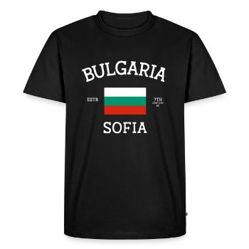Bulgaria - Men's Premium Organic T-Shirt - black - Front - Nico (187cm)