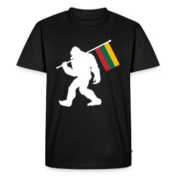 Lituanie Bigfoot - T-shirt Premium bio Homme - noir - Devant - Nico (187cm)
