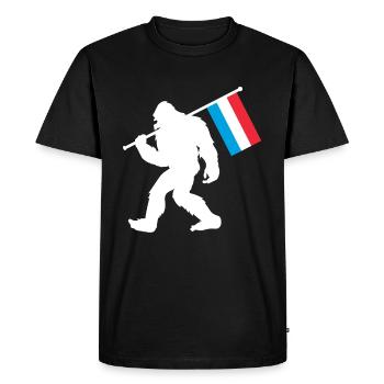 Bigfoot luxembourgeois - T-shirt Premium bio Homme - noir - Devant - Nico (187cm)