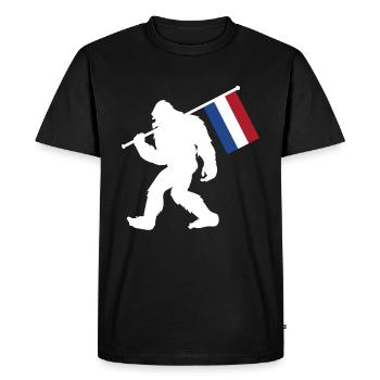 Netherlands Bigfoot - Men's Premium Organic T-Shirt - black - Front - Nico (187cm)