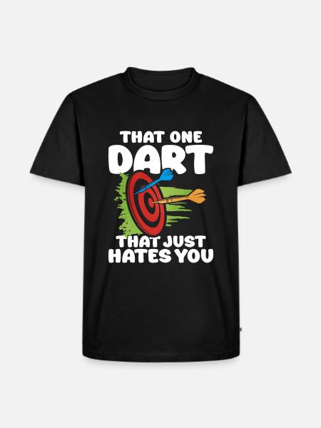 Darts - Männer Premium Bio T-Shirt - Schwarz