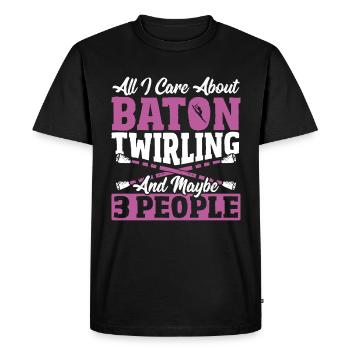 Bâton Twirling Bâton Twirler cadeau - T-shirt Premium bio Homme - noir - Devant - Nico (187cm)