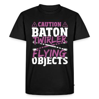 Bâton Twirling Bâton Twirler cadeau - T-shirt Premium bio Homme - noir - Devant - Nico (187cm)