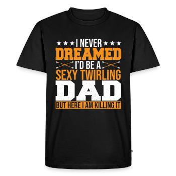 Bâton Twirling Bâton Twirler cadeau - T-shirt Premium bio Homme - noir - Devant - Nico (187cm)