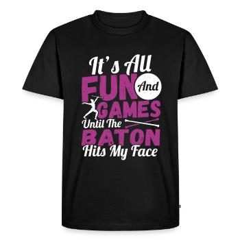 Bâton Twirling Bâton Twirler Cadeau - T-shirt Premium bio Homme - noir - Devant - Nico (187cm)