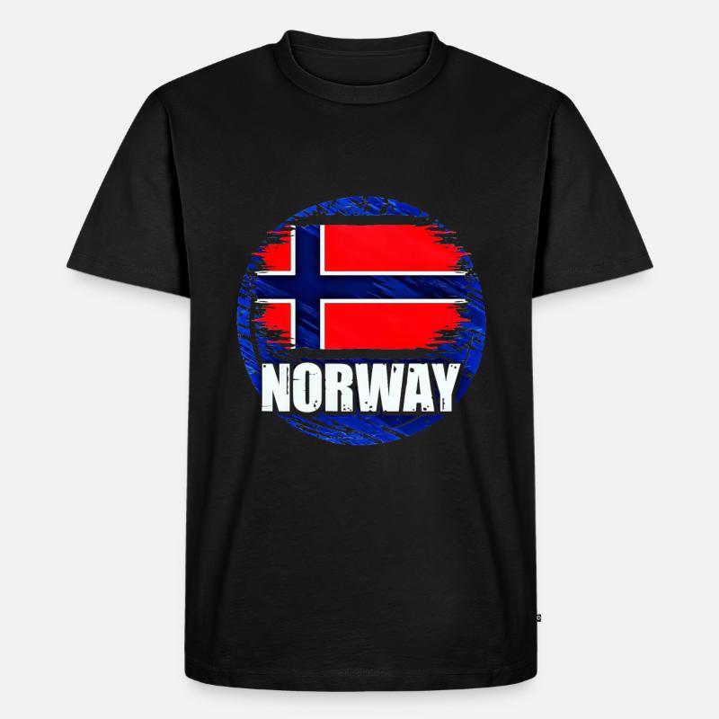 Norwegen - Männer Premium Bio T-Shirt - Schwarz