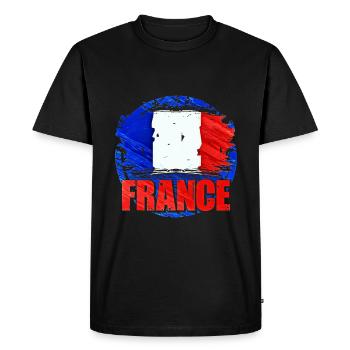France - T-shirt Premium bio Homme - noir - Devant - Nico (187cm)