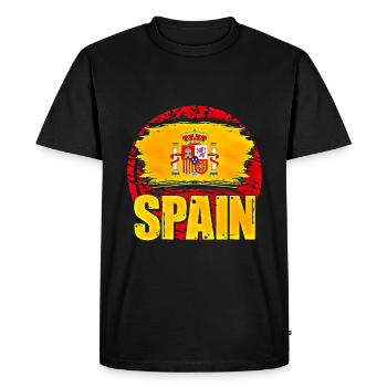 Spain - Men's Premium Organic T-Shirt - black - Front - Nico (187cm)