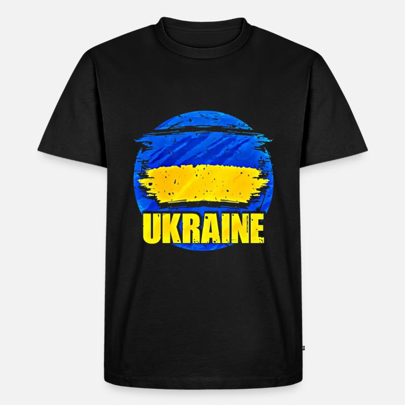 Ukraine - Männer Premium Bio T-Shirt - Schwarz