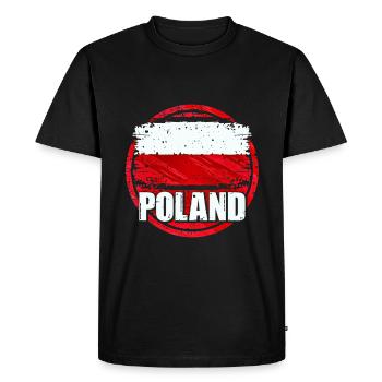 Poland - Men's Premium Organic T-Shirt - black - Front - Nico (187cm)