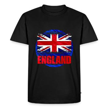 Angleterre - T-shirt Premium bio Homme - noir - Devant - Nico (187cm)