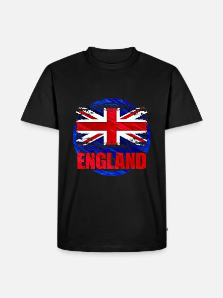 England - Men's Premium Organic T-Shirt - black