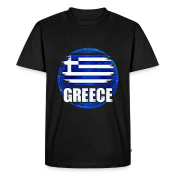 Greece - Men's Premium Organic T-Shirt - black - Front - Nico (187cm)