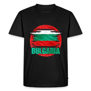 Bulgaria - Men's Premium Organic T-Shirt - black - Front - Nico (187cm)