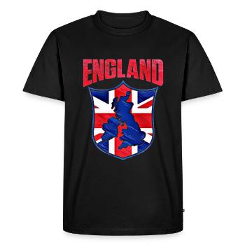 Angleterre - T-shirt Premium bio Homme - noir - Devant - Nico (187cm)