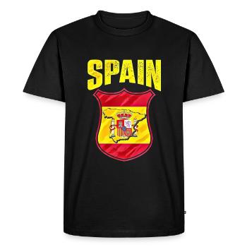 Spain - Men's Premium Organic T-Shirt - black - Front - Nico (187cm)