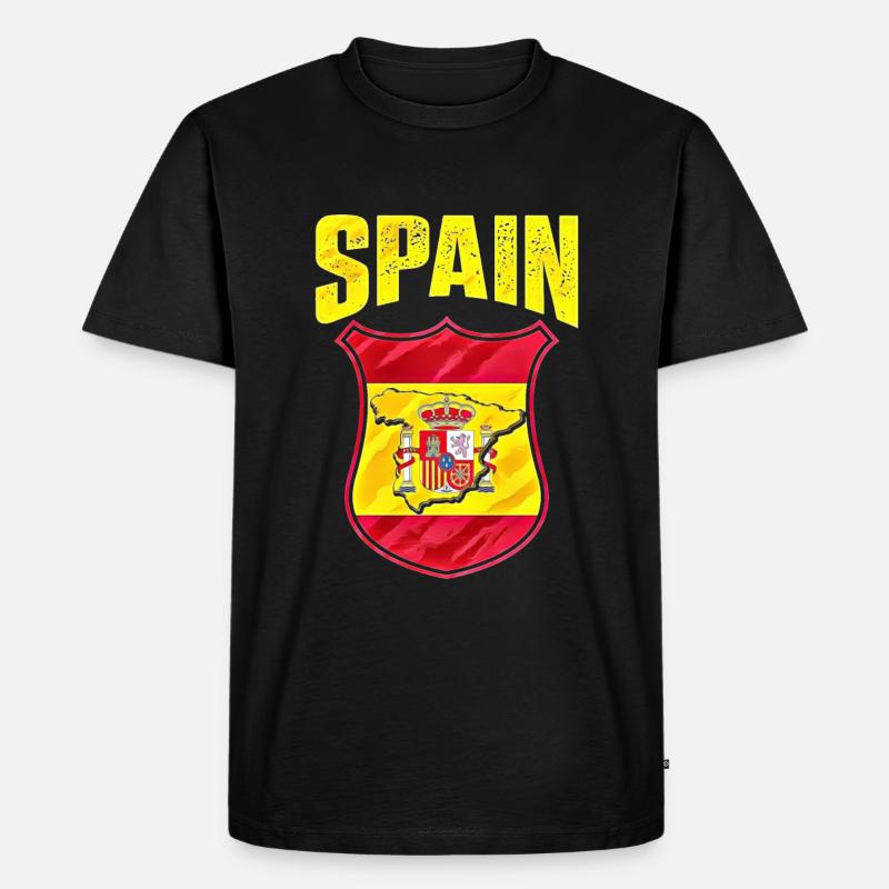 Spanien - Männer Premium Bio T-Shirt - Schwarz
