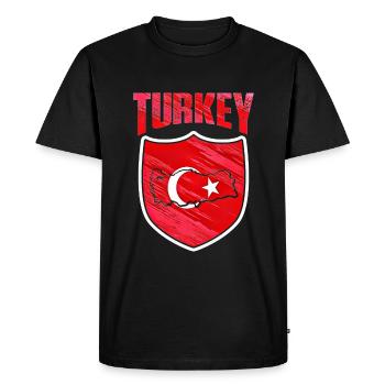 Turquie - T-shirt Premium bio Homme - noir - Devant - Nico (187cm)