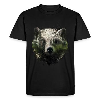 Porc-épic - T-shirt Premium bio Homme - noir - Devant - Nico (187cm)