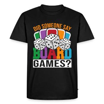 Jeux de société jeu de société cadeau - T-shirt Premium bio Homme - noir - Devant - Nico (187cm)