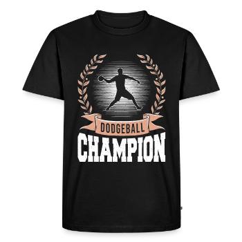 Ballon chasseur Gaga Ball Dodgeball joueur cadeau - T-shirt Premium bio Homme - noir - Devant - Nico (187cm)