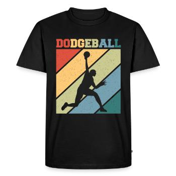 Ballon chasseur Gaga Ball Dodgeball joueur cadeau - T-shirt Premium bio Homme - noir - Devant - Nico (187cm)