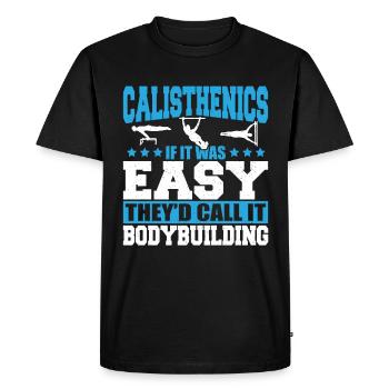 Callisthénie - T-shirt Premium bio Homme - noir - Devant - Nico (187cm)