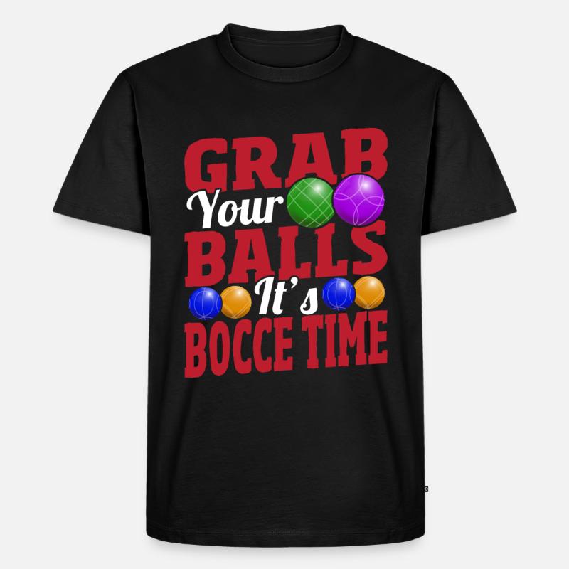 Boccia - Männer Premium Bio T-Shirt - Schwarz
