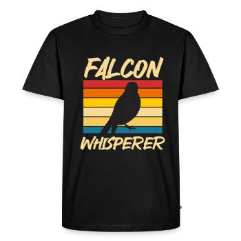 Falconry Ornithology Gift - Men's Premium Organic T-Shirt - black - Front - Nico (187cm)